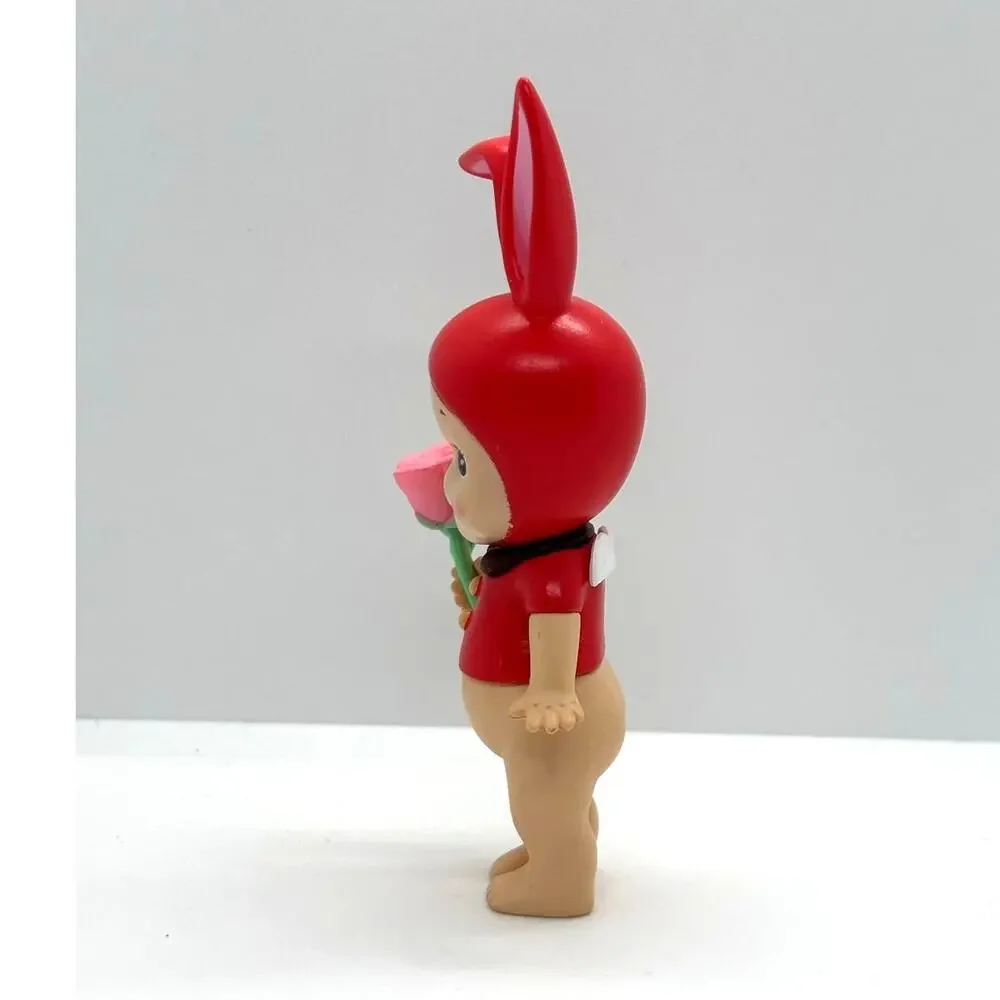 New Kewpie/Angel Collectible Mini Figure, Rabbit with Rose, Open Blind Box